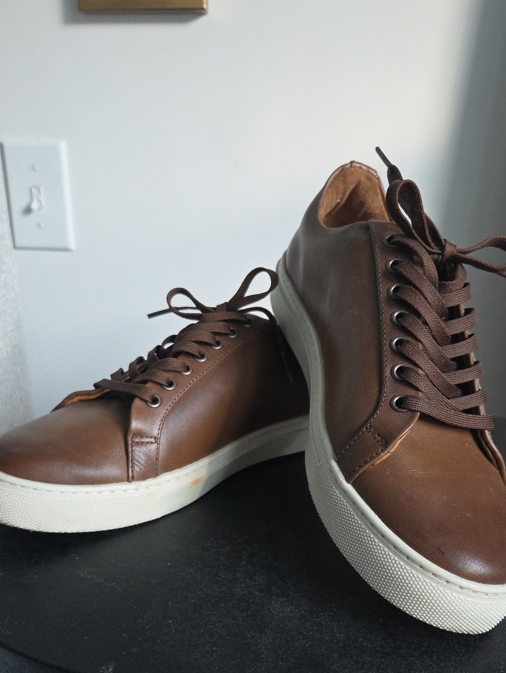 Thursday Boot Company Brown Leather Low-Top Sneakers